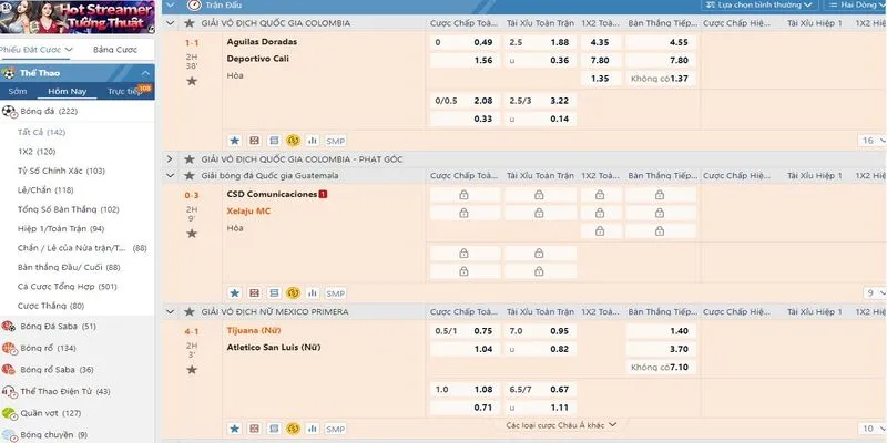 Thể thao EE88 cung cấp rất nhiều kèo hấp dẫn